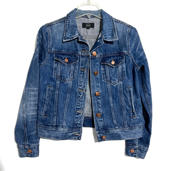J Crew Indigo Tyler Wash Cropped Jean Jacket C0172 (Customized) - Picture 4 of 15